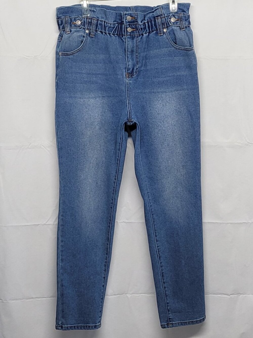 Almost Famous Jeans Paperbag Womens XL High Waisted Tapered Momcore Denim Pants